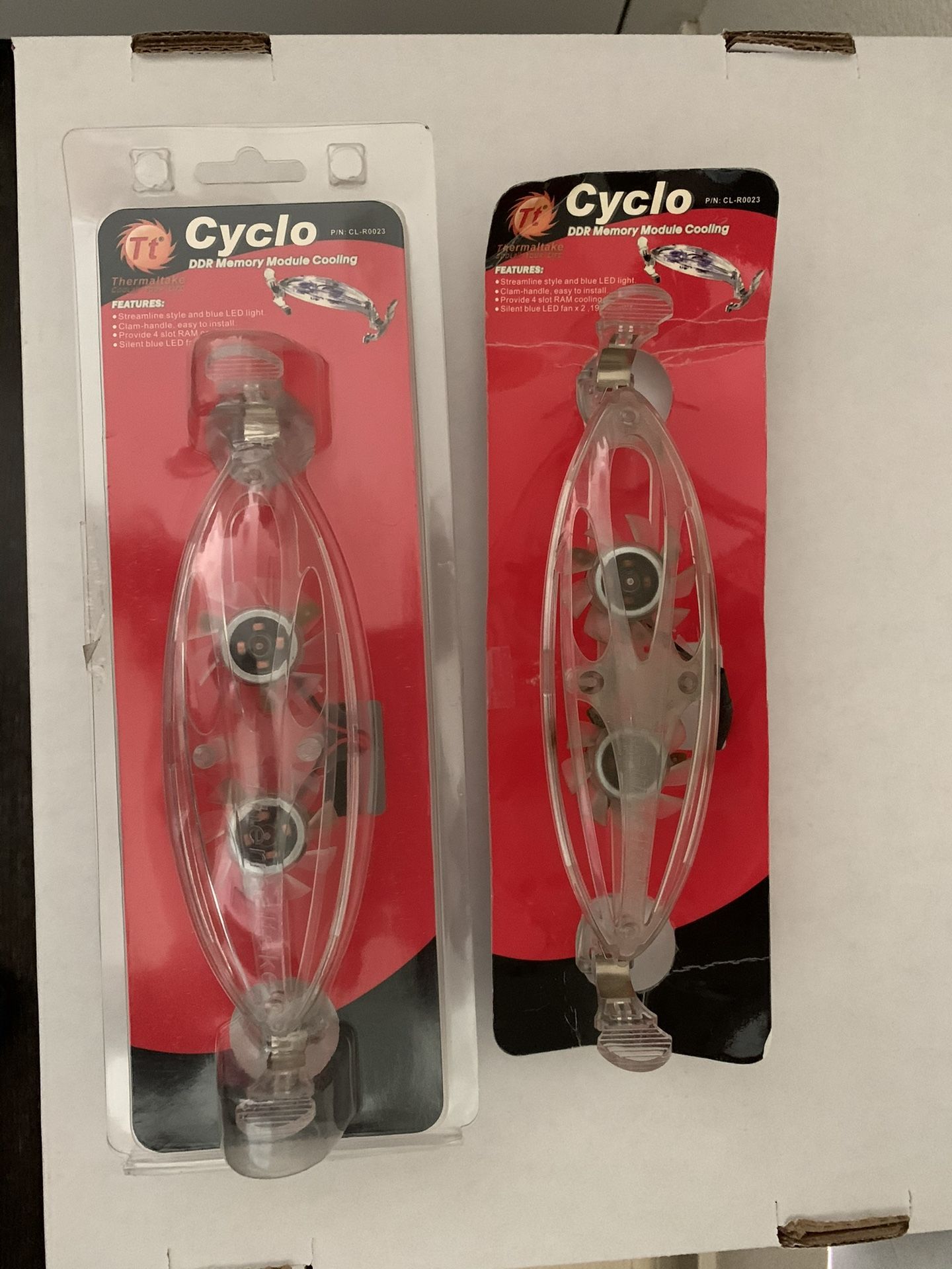 Thermaltake - Cyclo - CL-R0023 (DDR Ram Cooler) Lights -Blue - (LED) - (New) $ 8 - Each