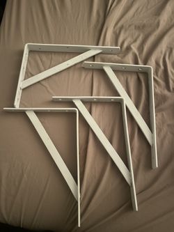 Stanley Hardware Heavy Duty Shelf Bracket in White , 12" x 8"