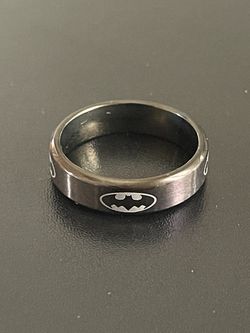6mm Black Batman Ring Size 6-13