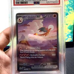 2023 POKEMON MEW EN-151 SPECIAL ILLUSTRATION RARE #199 CHARIZARD EX PSA 10