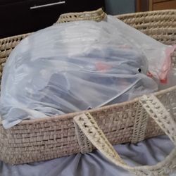 Baby Moise And 13 Gallon Bag Of Baby Boy Clothes 0/3 Months And Couple Baby Toys 