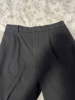 Uniqlo wide pleated trousers size L black