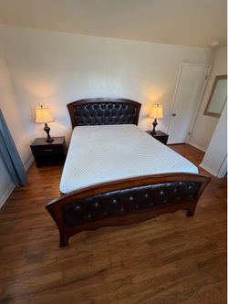 Queen Bedroom Set with Nolah mattress, box spring, Nightstands, and Lamps