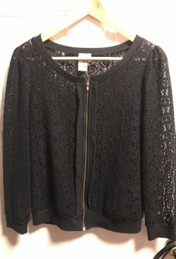 Lace cardigan with zipper size small