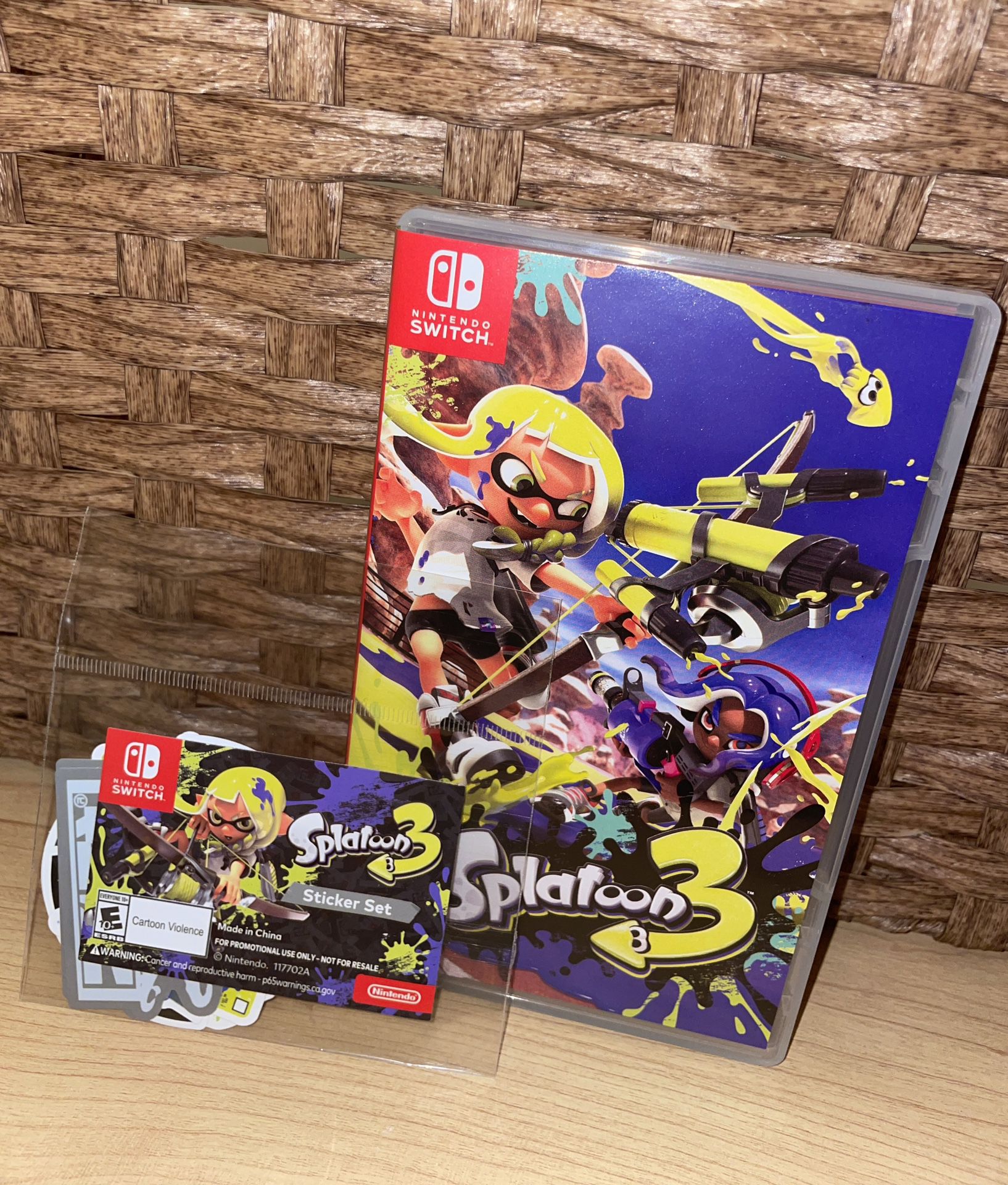Splatoon 3 Nintendo switch + Sealed Pre Order Bonus Sticker Set 