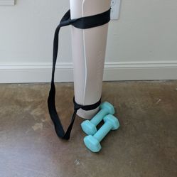 Yoga Mat (with carry strap)  & Two  5 lb Weights