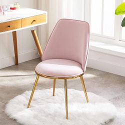 Artechworks Velvet Modern Upholstered Dinning Chair with Golden Metal Legs Base Accent Leisure Lounge Mid-Century Chair for Living Dining Room Bedroom