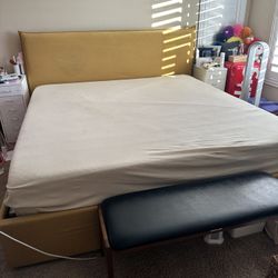 High Quality Designer King Sized Bed Frame & The Mattress
