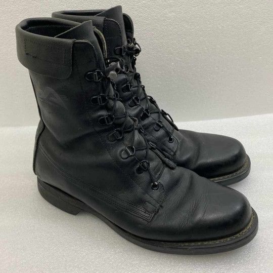 Addison Shoe Company Military Combat Vibram Moto Black Leather Boots