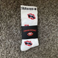 White Chrome heart socks