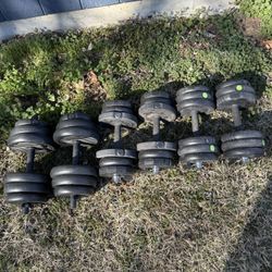 Vinyl Adjustable Dumbbell Pair 20/25LB READ