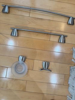Brushed Nickel Bathroom Accessories Set