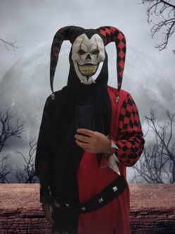 Rare Sinister Jester Halloween Costume, Scary Costume, Mens Costume,