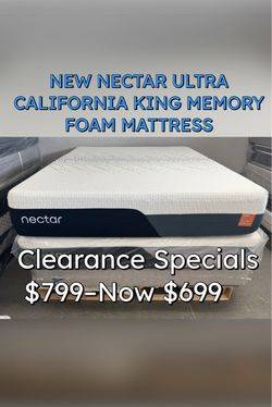 NEW NECTAR ULTRA CALIFORNIA KING MEMORY FOAM MATTRESS