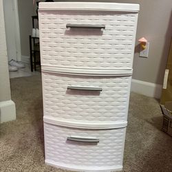 white drawers