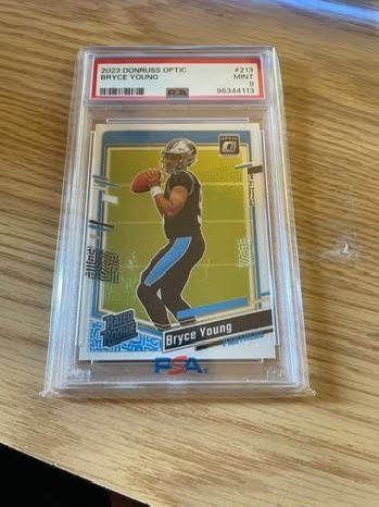 Bryce Young 2023 Donaruss Optic Mint 9 PSA graded football panthers slab