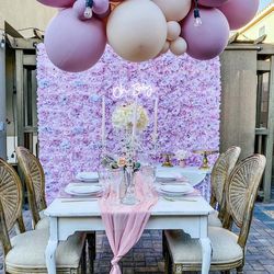 Lavender and Pink Flower wall and stand for SALE