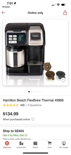 Halmiton Beach FlexBrew Duo