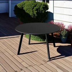 Grand Patio Large Round Steel Coffee Side Table