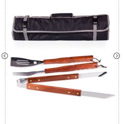 Brand new BBQ tool set with tote 