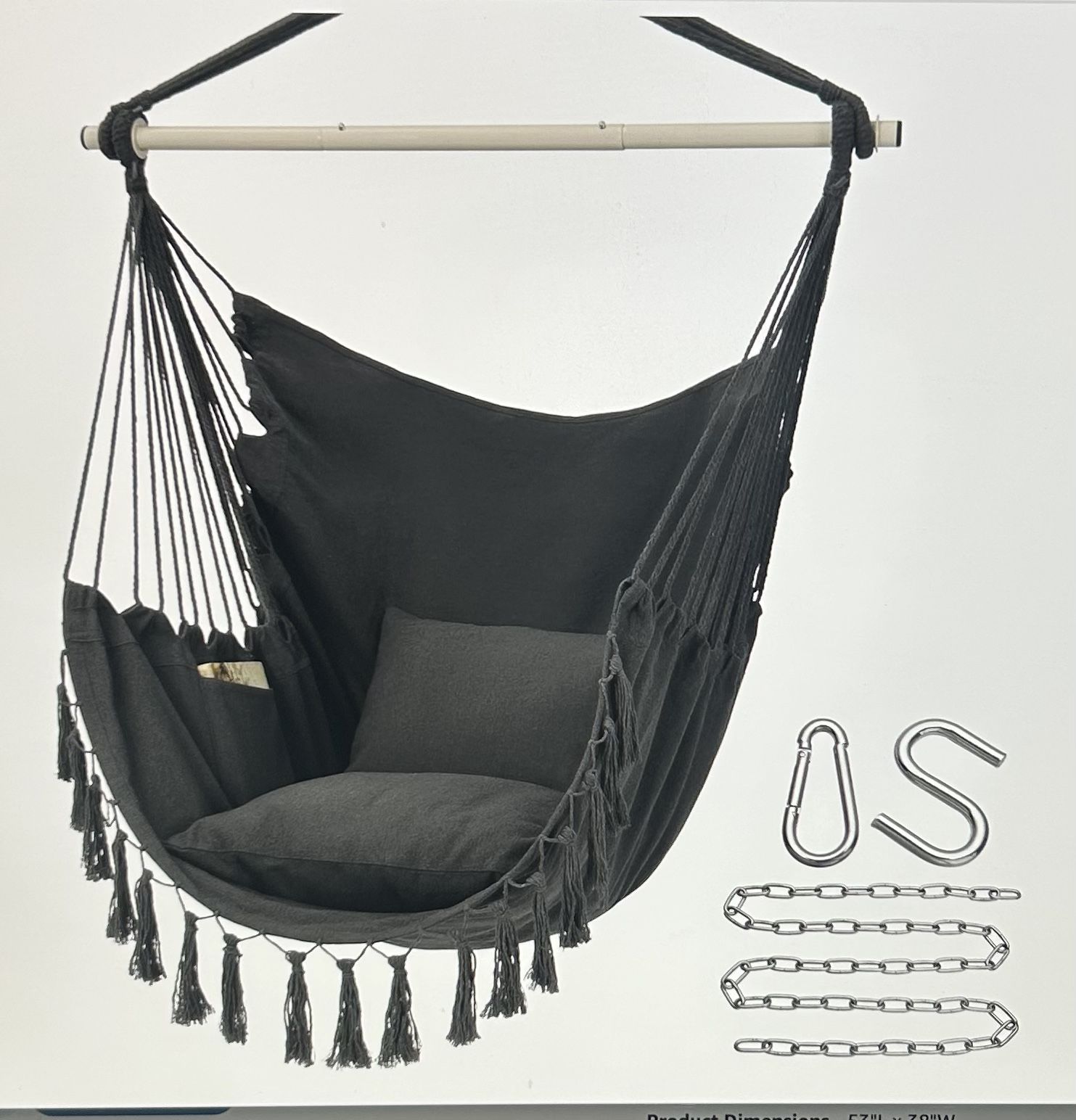 Y- Stop Hammock Chair Hanging Rope Swing 