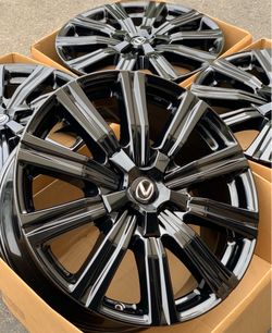 21” Lexus LX570 factory wheels rims gloss black new