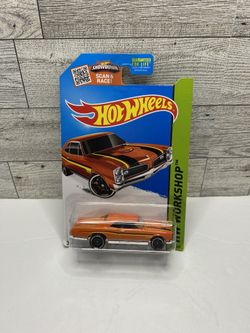 Hot Wheels Orange ‘1967 Pontiac GTO / HW Workshop • Die Cast Metal• Made in Malaysia Scale 1:64