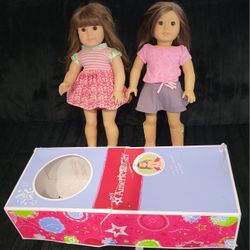 American Girl Lot Of 2 Dolls 18" One With Box