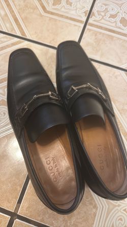 Gucci Black Leather Horsebit Loafers