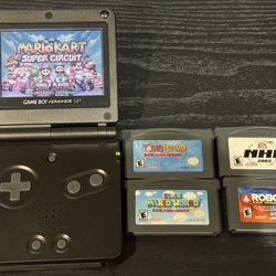 Nintendo Game Boy Advance SP – Great Condition + 5 Games & Charger
