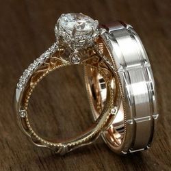 "Trendy Zircon Hollow Carved Vintage Wedding Ring for Women/Man, EVGG1448
 
  Thumbnail