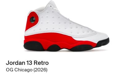 Jordan 13 retro brand new in box white and red size 8.5 mens