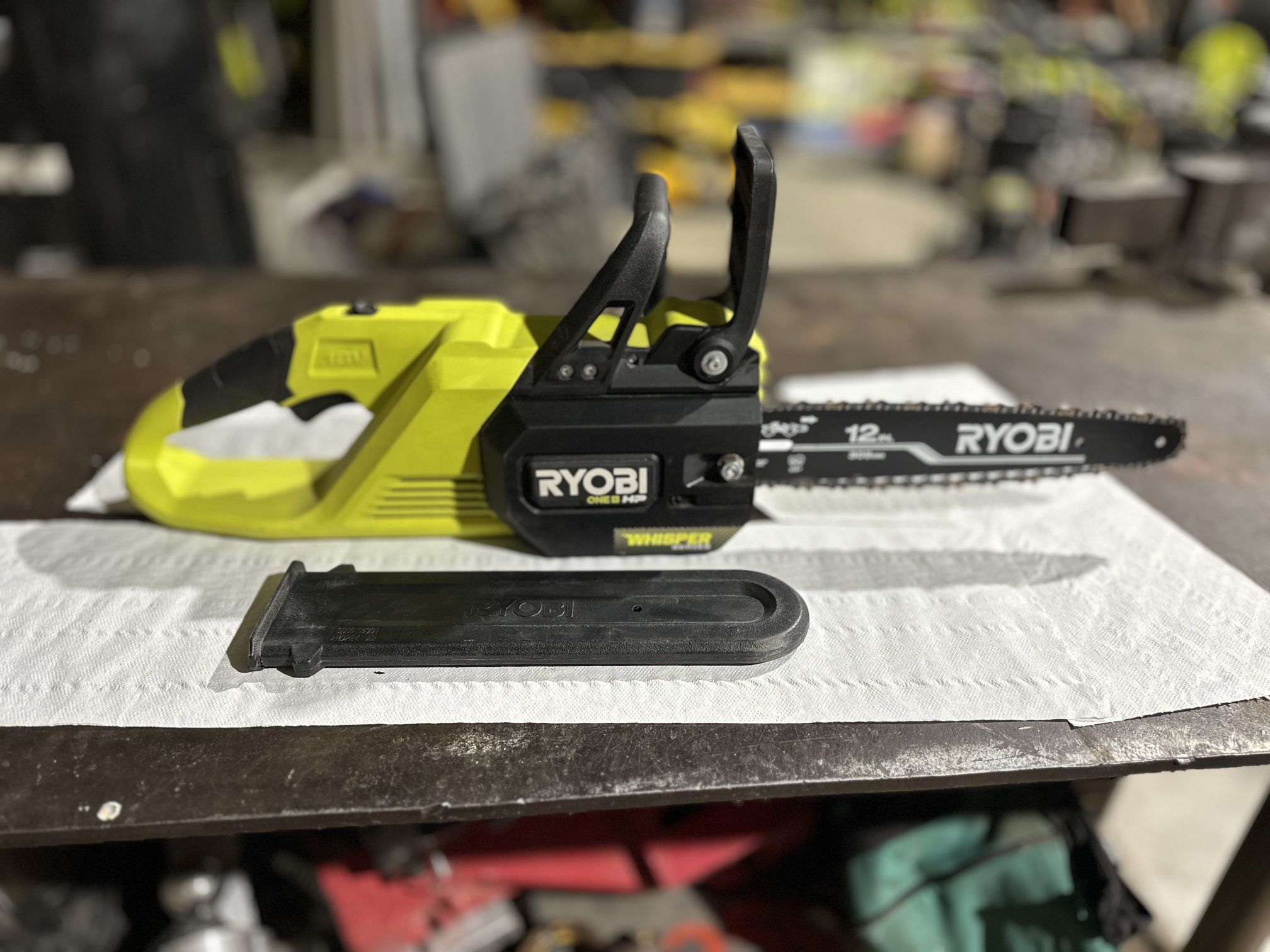 RYOBI ONE+ HP 18V Brushless Whisper Series 12 in. Battery Chainsaw (Tool Only