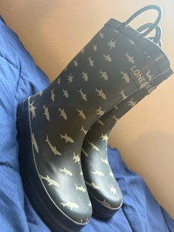 Lone Cone Kids Shark Rain Boots