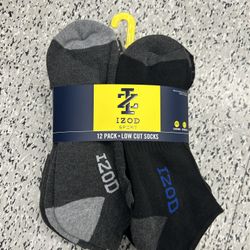 NWT IZOD  Men’s Low Cut Socks 12 Pairs