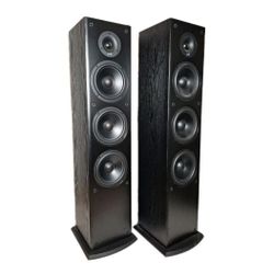 Polk Audio T50 150 Watt Floor-Standing Tower Speaker(Pair Black) 