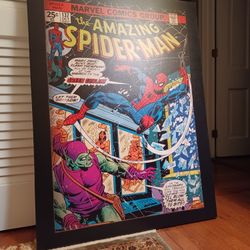 Large Amazing Spiderman & Green Goblin /  Marvel canvas over wood frame wall art - 30 x 40"