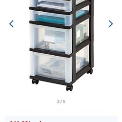 4 Drawer Organizer Drawers On Wheels. Brand New!!!