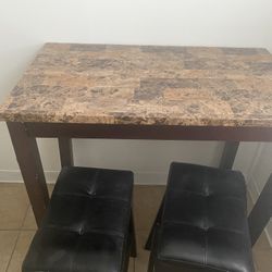 Pub Table With 2 Stools*Moving Sale