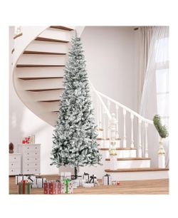 9 Ft Snow Flocked Pencil Tree