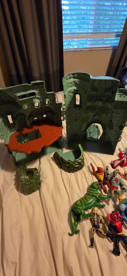 Original He-Man Castle, He- man figures, and Thundercat figures