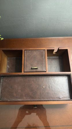 Wooden Valet Tray Dresser Organizer
