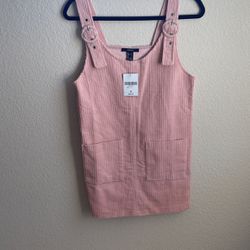 Blush Pink Overall Sleeve Ribbed Mini Dress