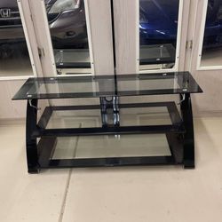 Modern Glass/Steel Television Stand