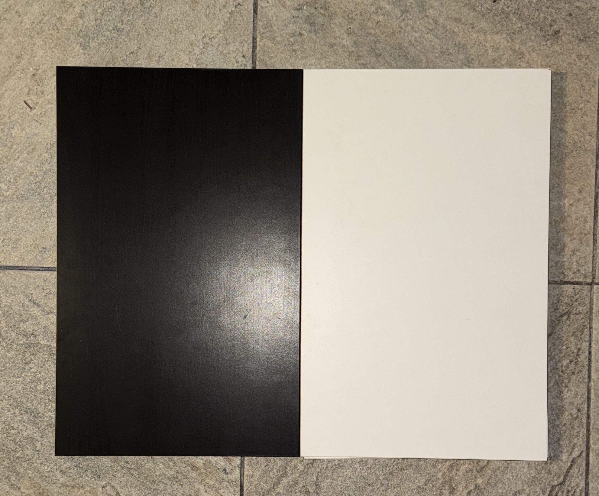 4 Ikea Besta Shelves, 2 Black-Brown, 2 White