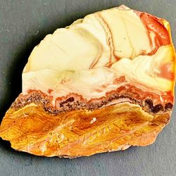 Willow Creek Porcelain Jasper Idaho High Quality Cab Stone Slab Slice Red Cream