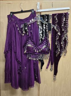 Gorgeous Belly Dance Costume, w/ Accessories