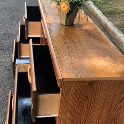 Solid Wood Long Dresser With Big Drawers. Drawers Sliding Smoothly. Delivery Available 