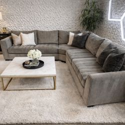 Free Delivery, Grey, L-Shaped Sectional Couch Excellent Condition