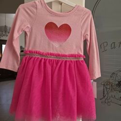 Cat and jack Pink Heart Long Sleeve Dress